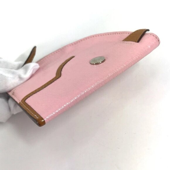 HERMES Horse Cheval Paddock Wallet Coin Compartment coin purse Chevre pink - Picture 3 of 11